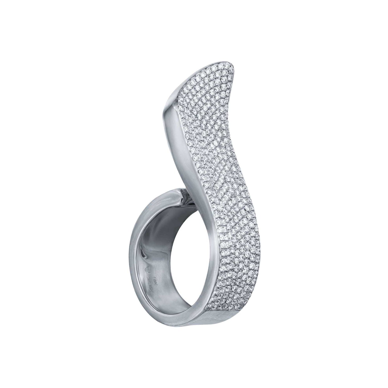Dune Wave White Gold Diamond Ring