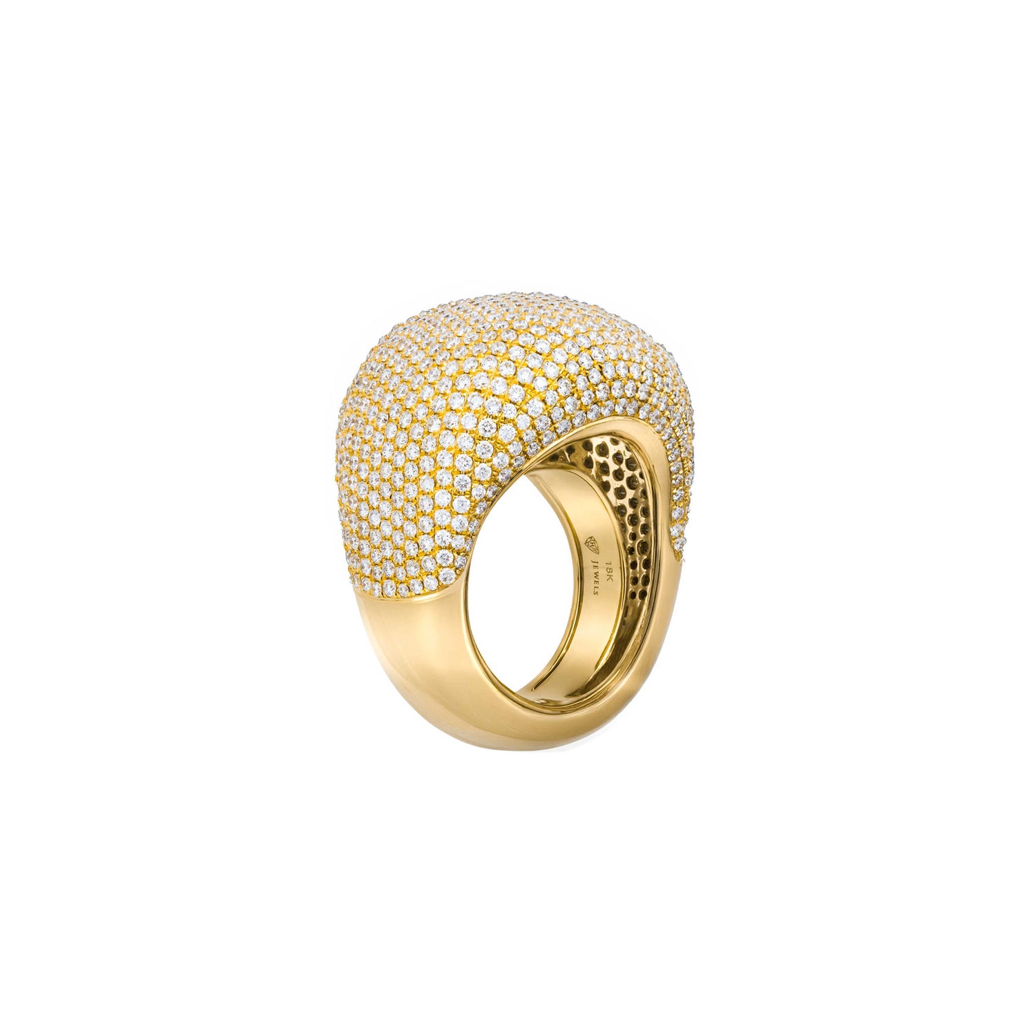 Dune Oval Yellow Gold Diamond Ring