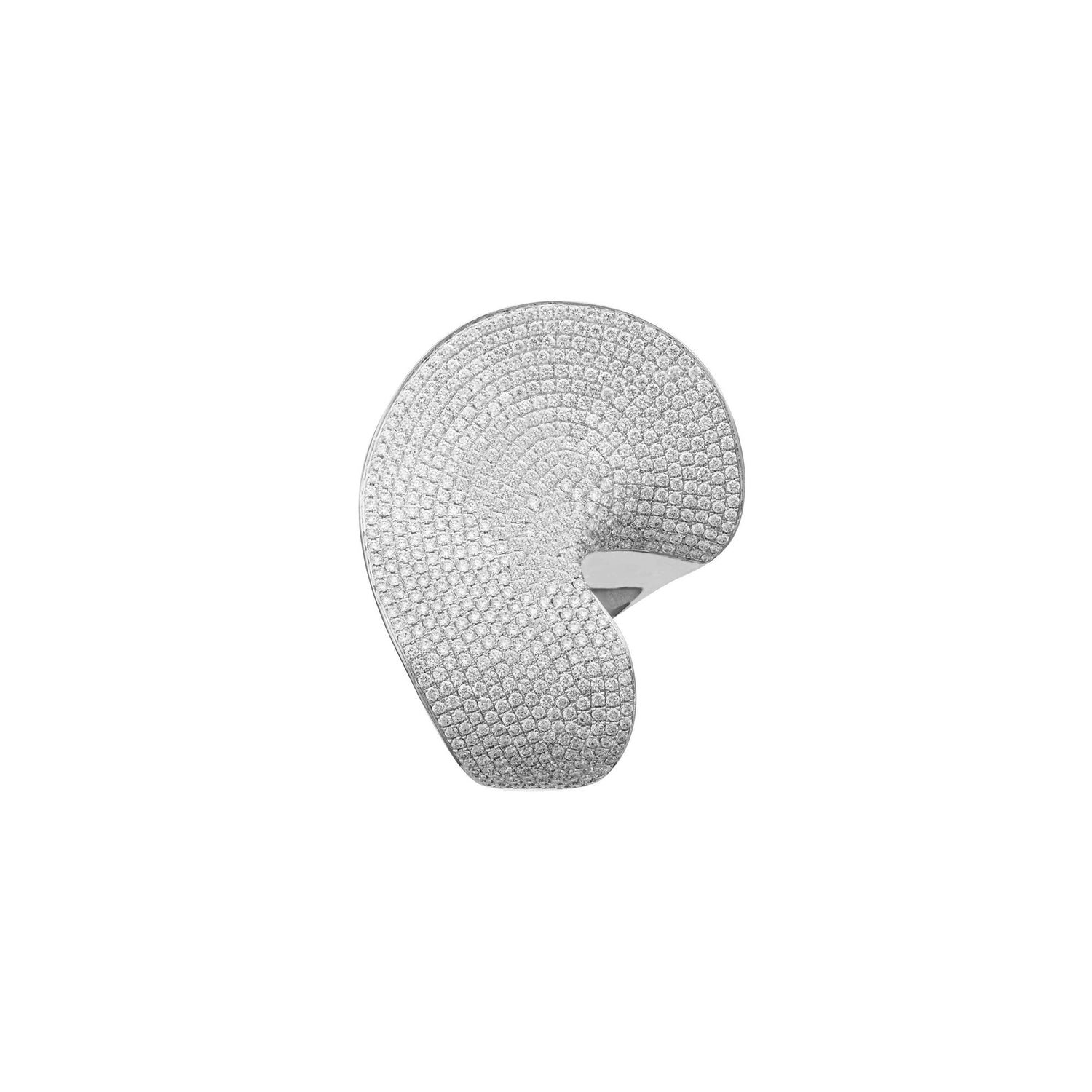 Dune Wave White Gold Diamond Ring