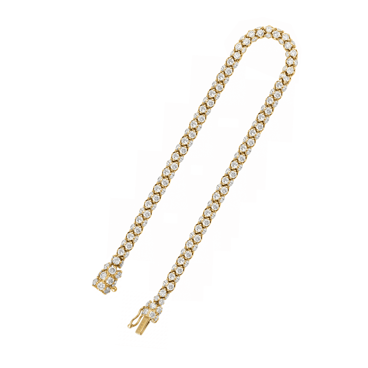 Essential’s Yellow Gold Champagne Diamond Link Bracelet