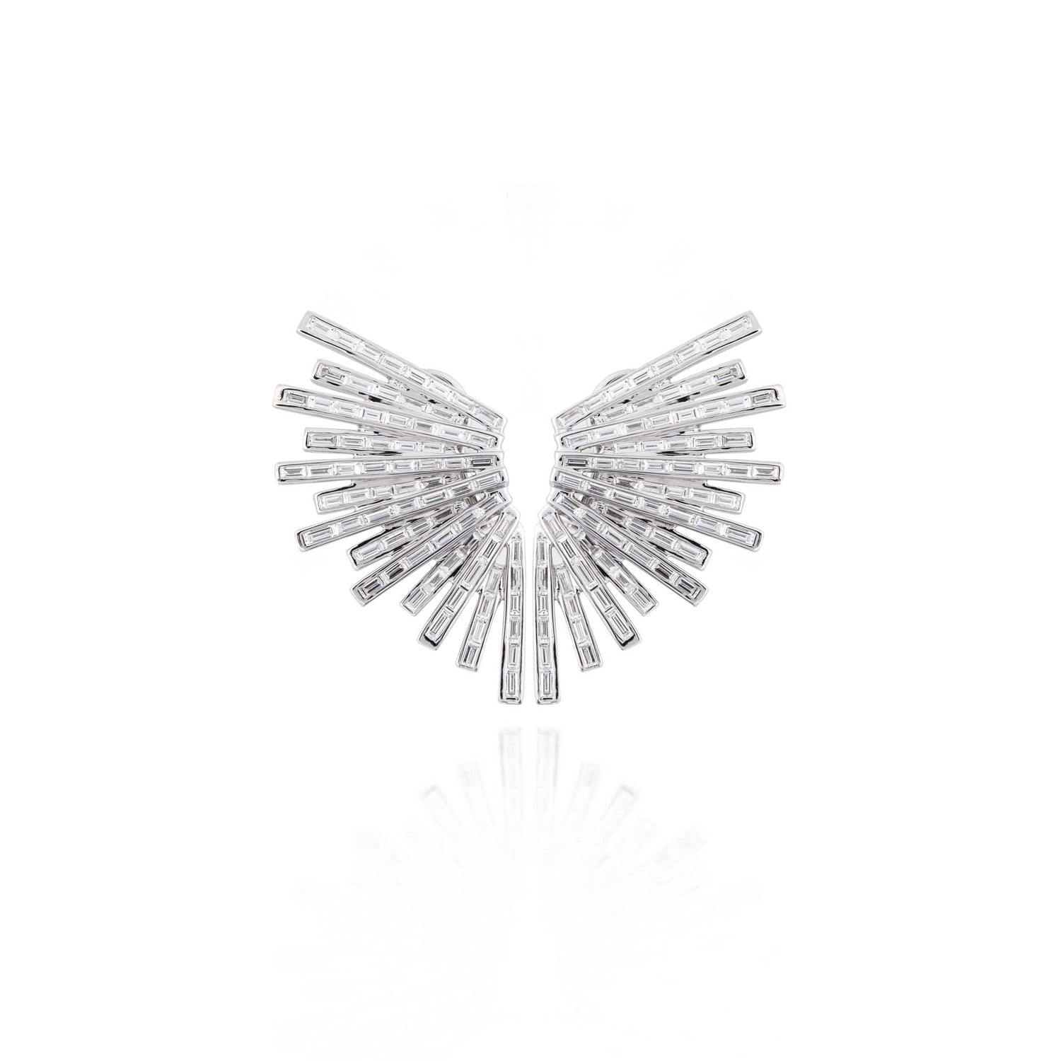 Satine Galaxy White Gold Baguette Diamond Earring