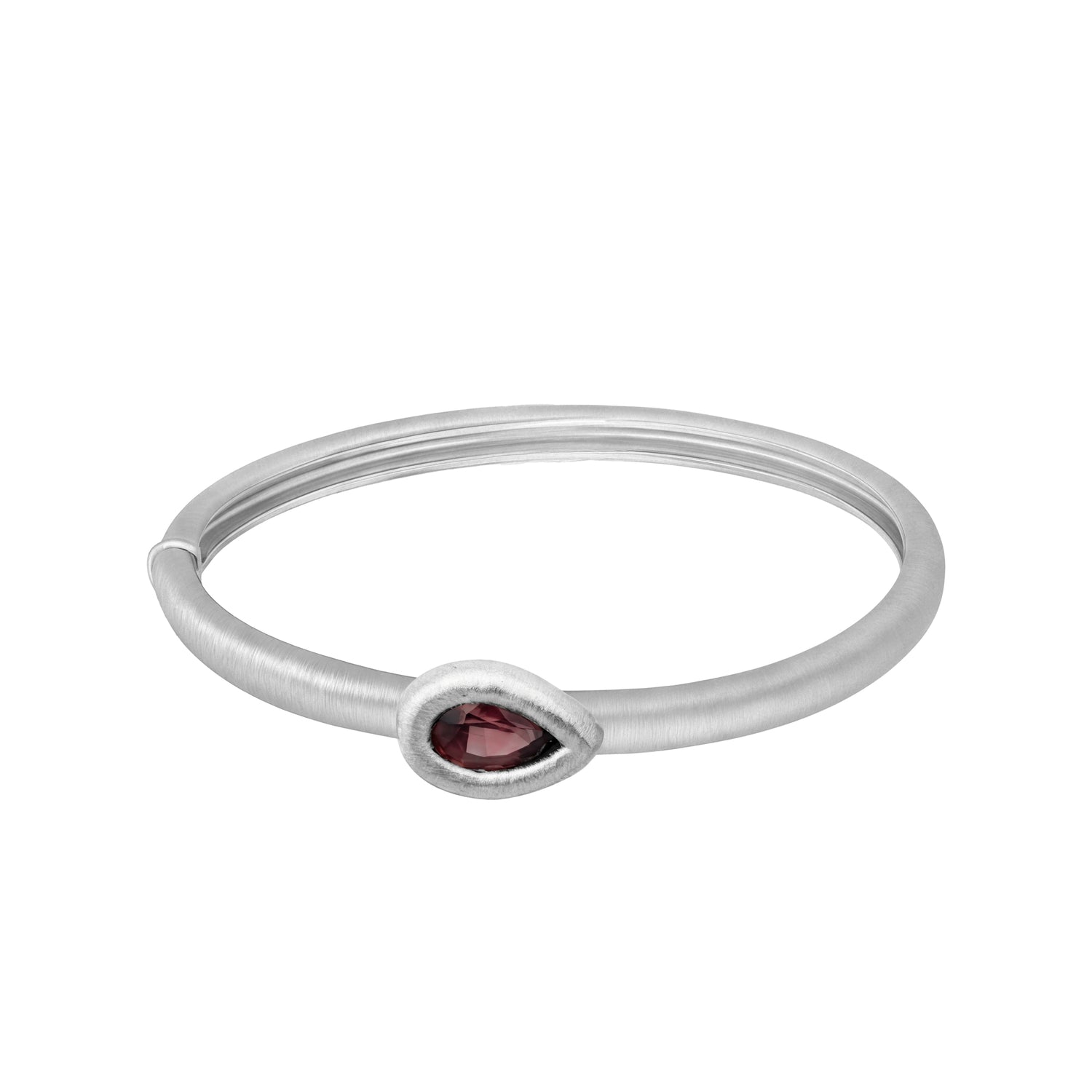 Satine Tourmaline White Gold Pear Bangle