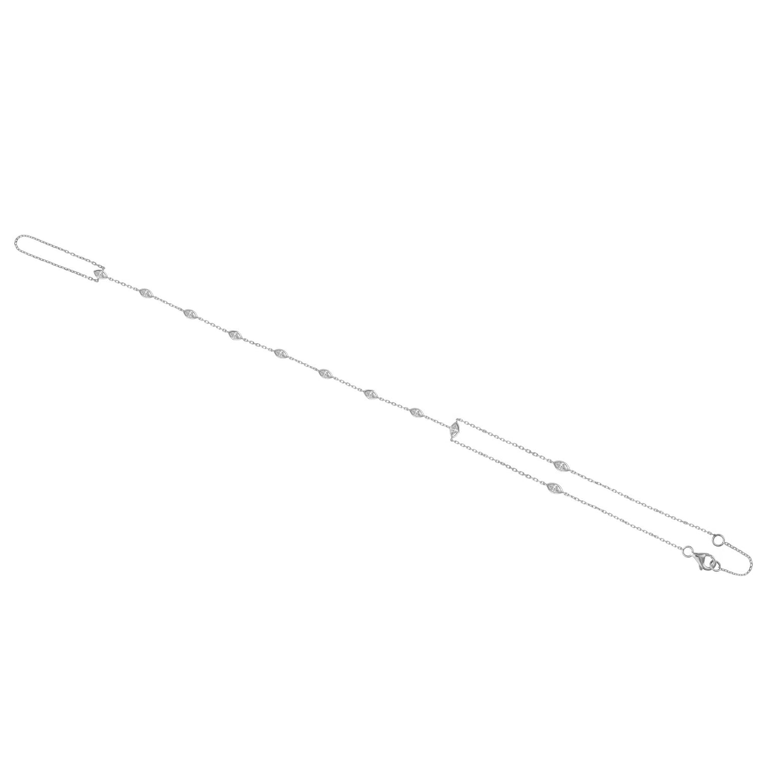 Satine White Gold Diamond Link Handchain