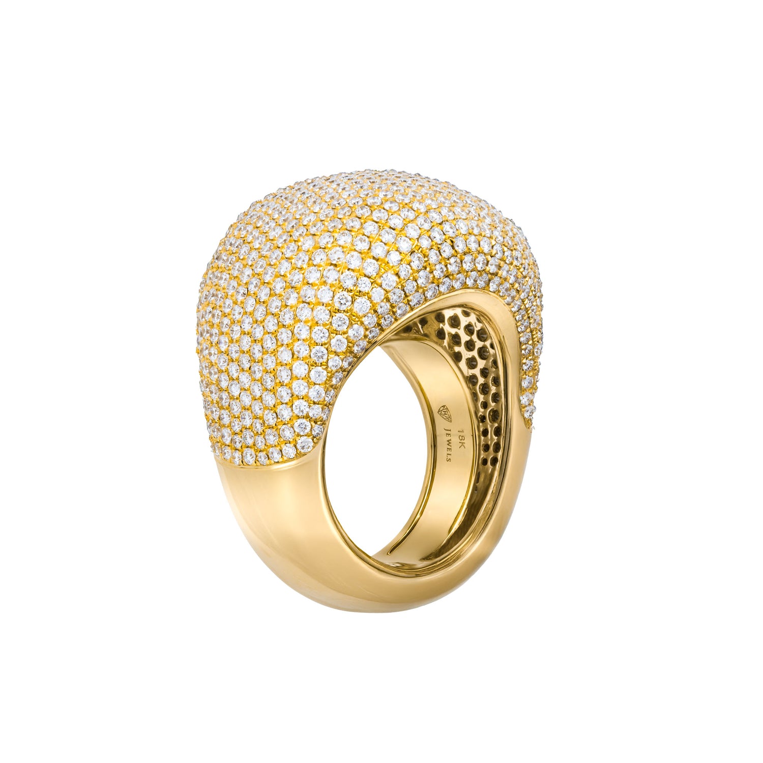 Dune Oval Yellow Gold Diamond Ring